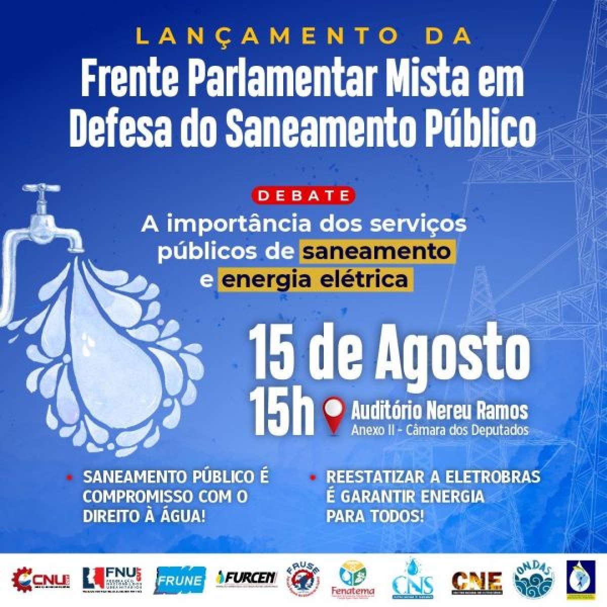 Em dia nacional de luta, trabalhadores em saneamento paralisam atividades e farão ato em frente à Deso - Imagem: Divulgação Em dia nacional de luta, trabalhadores em saneamento paralisam atividades e farão ato em frente à Deso - Imagem: Divulgação