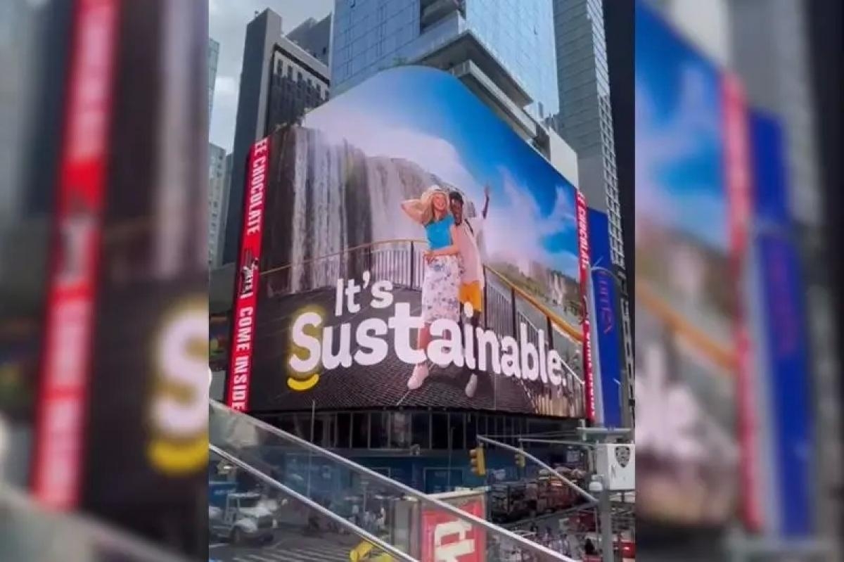 Campanha exibida na Times Square - Imagem: Divulgação