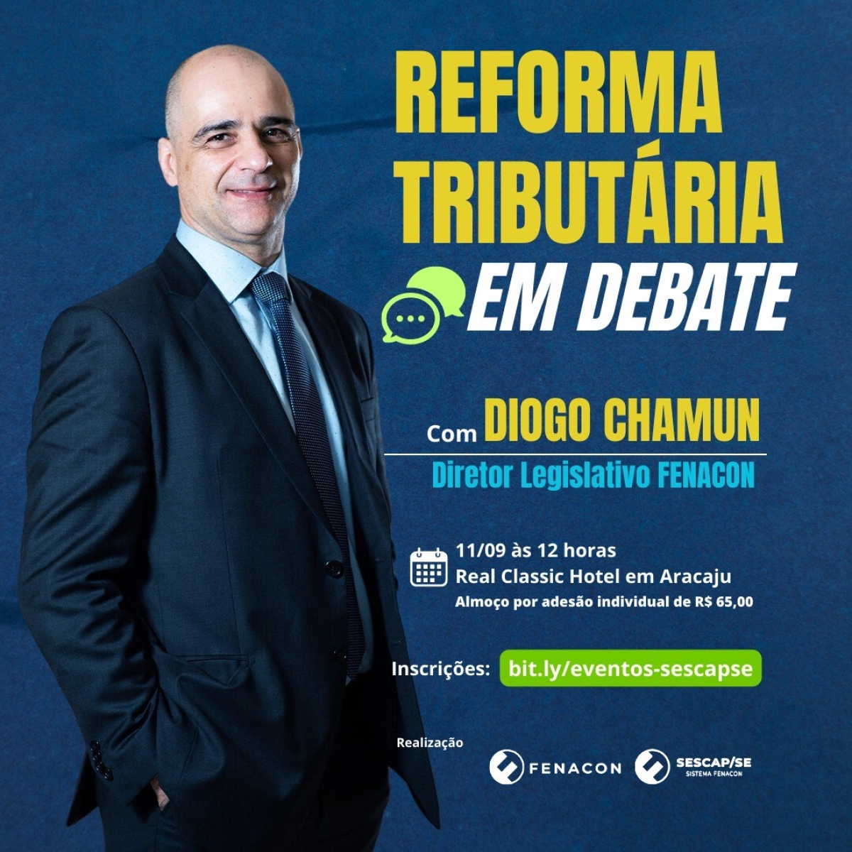 Reforma tributária é tema de palestra em Aracaju - Imagem: Divulgação