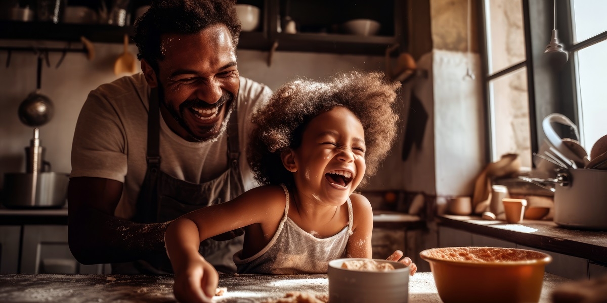 Pai e Criança Cozinhando - Foto: Abeaço | Divulgação