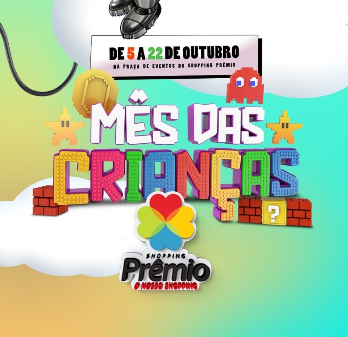 Shopping Prêmio tem programação gratuita para as crianças - Imagem: Divulgação | Shopping Prêmio