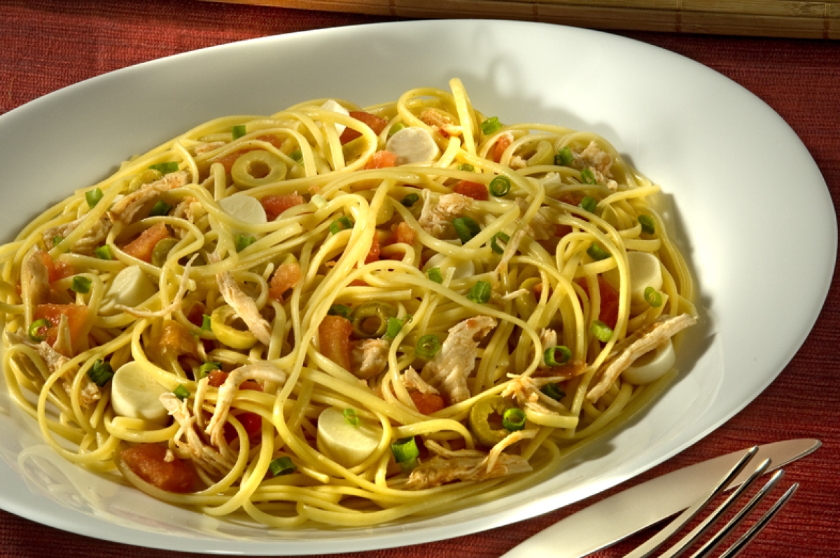 Spaguetti ao Molho de Frango com Palmito - Foto: Marca Estrela | Divulgação
