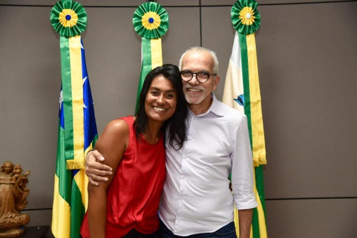 Eliane Aquino e Edvaldo Nogueira, prefeito de Aracaju - Foto: 93 Notícias
