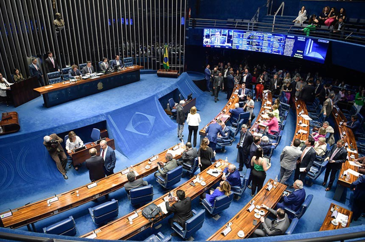 Projeto aprovado pelo Plenário vai à sanção; além de empresas, pequenos municípios serão desonerados - Foto: Jonas Pereira | Agência Senado