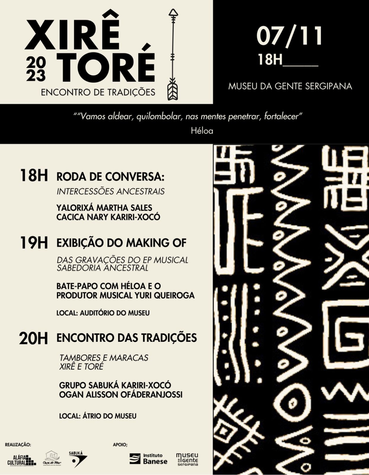 Programação do Xirê-Toré - Imagem: Divulgação