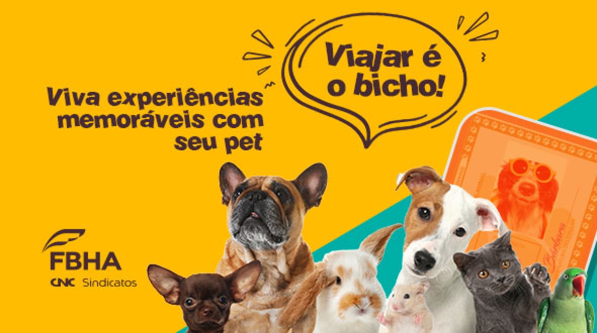 Turismo com animais de estimação é tema da nova campanha institucional da FBHA - Imagem: Divulgação | FBHA