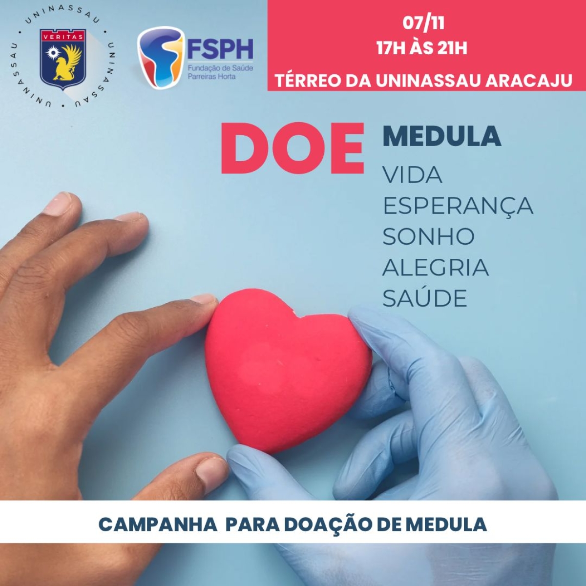 UNINASSAU promove campanha de doação de medula óssea - Imagem: Divulgação