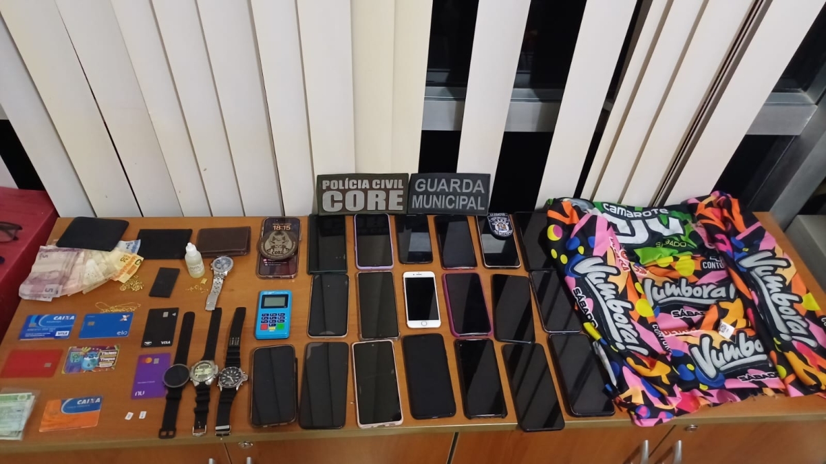 Polícia Civil e GMA localizam grupo suspeito de furtar celulares no Pré-Caju 2023 - Foto: SSP/SE