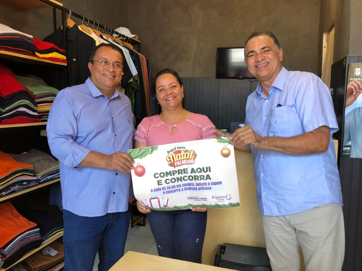Prefeitura de Rosário do Catete lança campanha Natal Premiado para estimular economia local - Foto: Wanderson Thomé | Prefeitura de Rosário do Catete