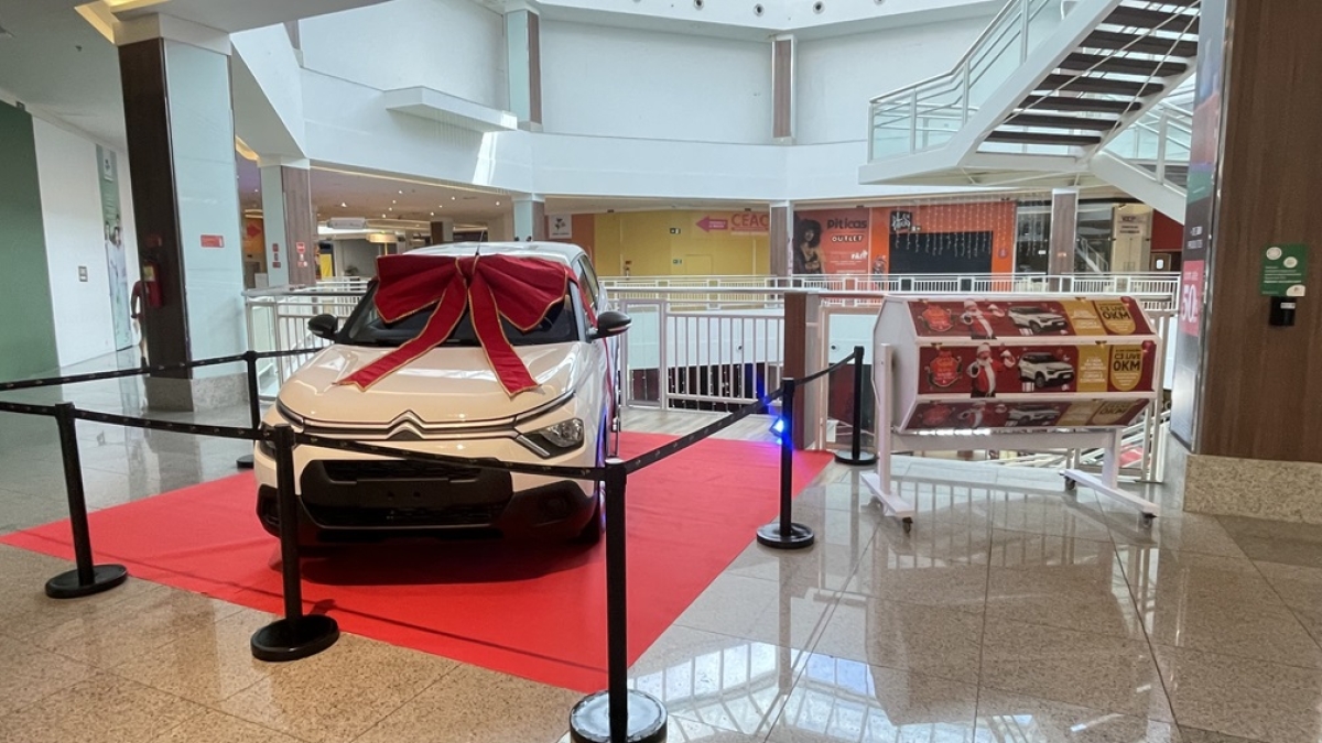 Promoção "Natal da Sorte Aracaju Parque Shopping" sorteia um carro Citröen C3 0km para consumidores em campanha inédita - Foto: Assessoria Aracaju Parque Shopping