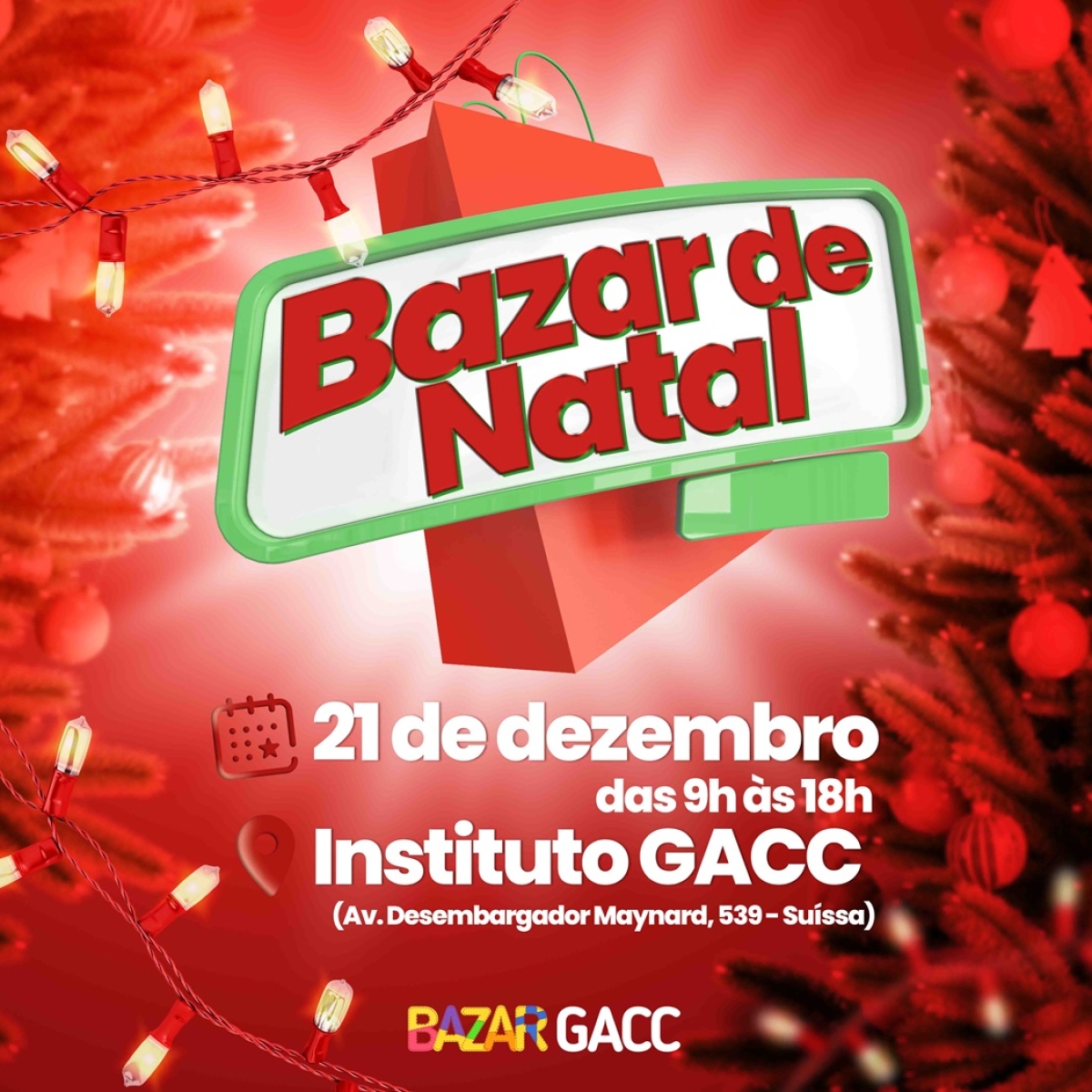 Aproveite o Bazar de Natal do GACC/SE e presenteie a família e amigos - Imagem: Divulgação | GACC Sergipe