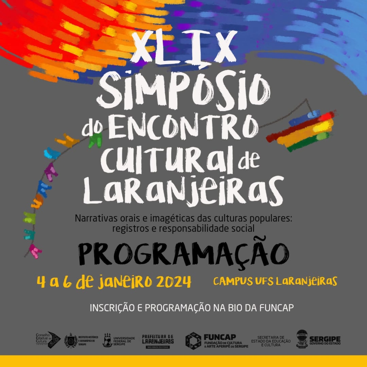 XLIX Simpósio do Encontro Cultural de Laranjeiras - Imagem: Divulgação