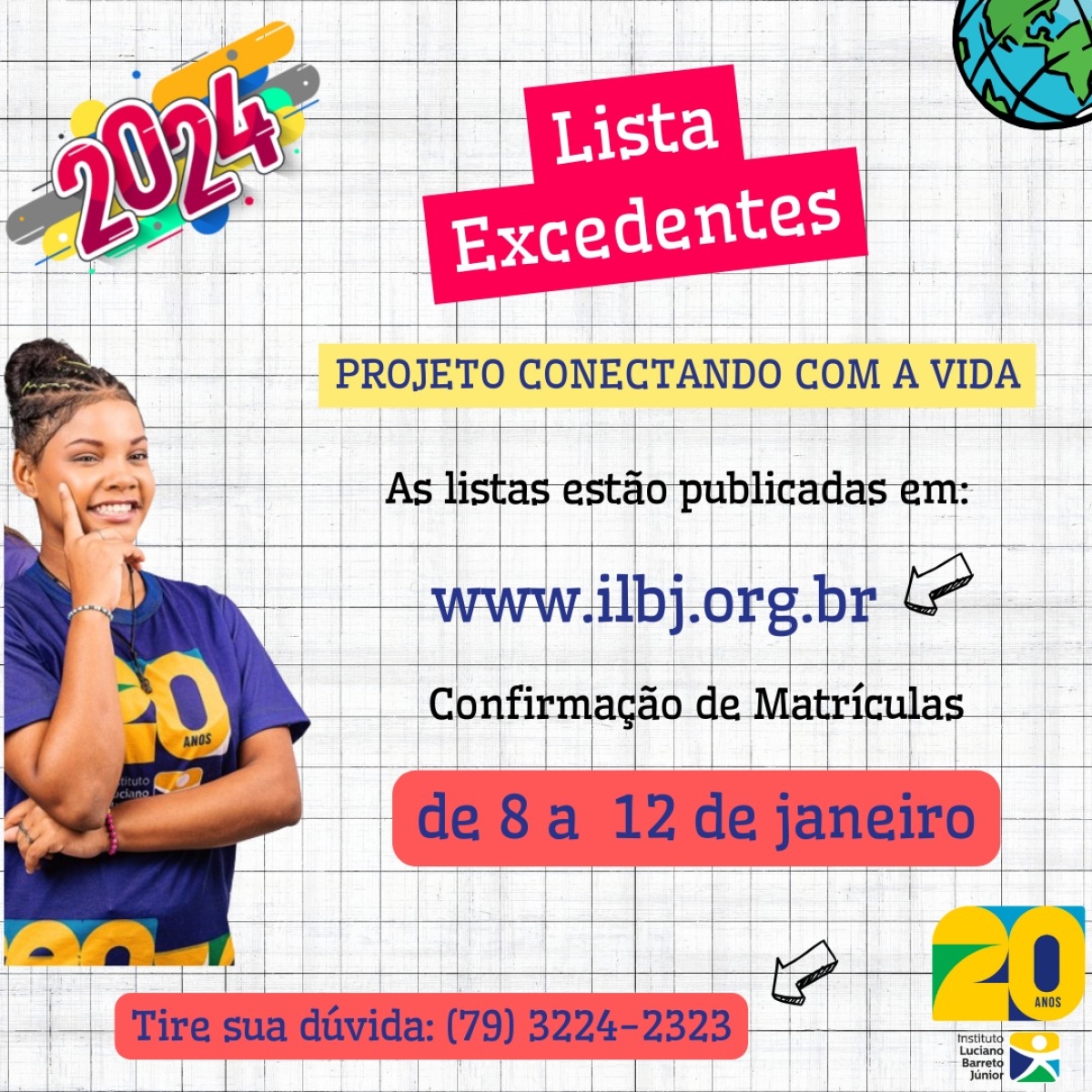 Instituto Luciano Barreto Júnior Amplia Oportunidades com Convocação de Excedentes para o "Conectando com a Vida 2024" - Imagem: Divulgação