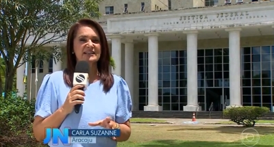 Segundo reportagem da jornalista Karla Suzane, os pacientes Cleiton e Suziane fazem uso diário de remédio à base de canabis - Foto: reprodução Jornal Nacional