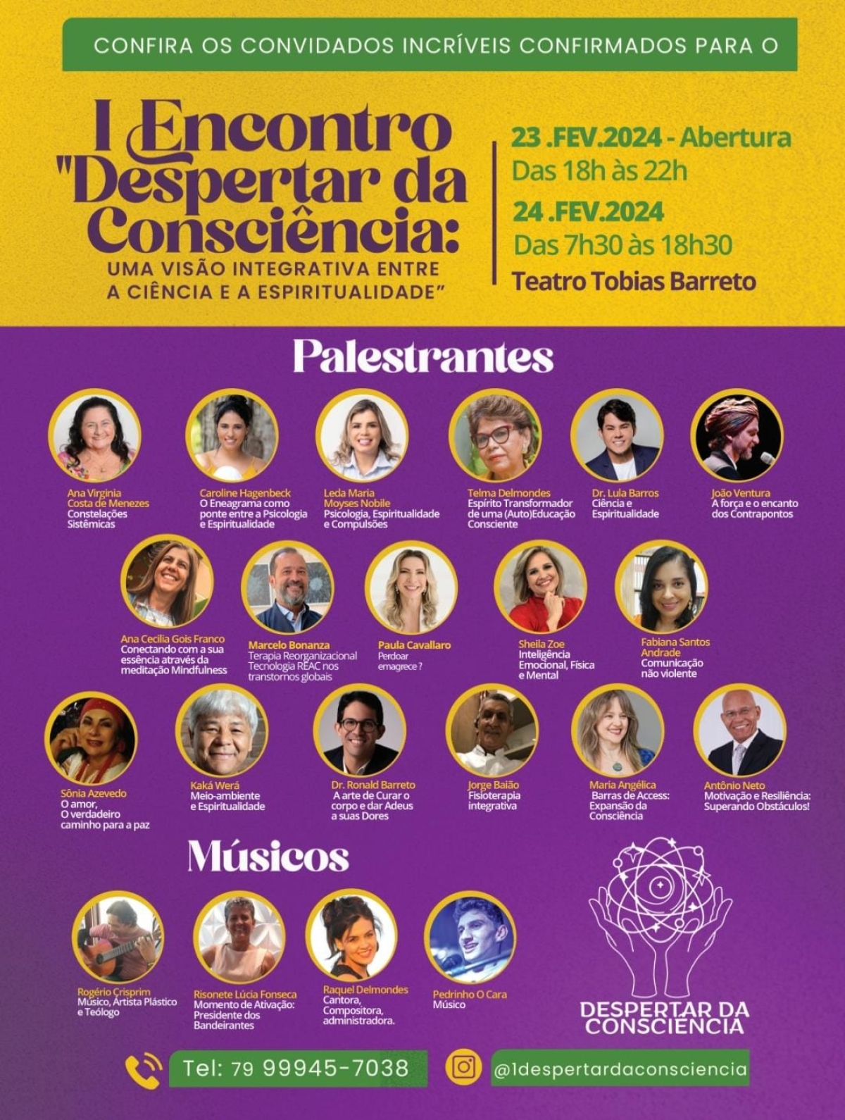 I Encontro Despertar da Consciência: Uma Visão Integrativa entre a Ciência e a Espiritualidade acontece em Aracaju - Imagem: Divulgação