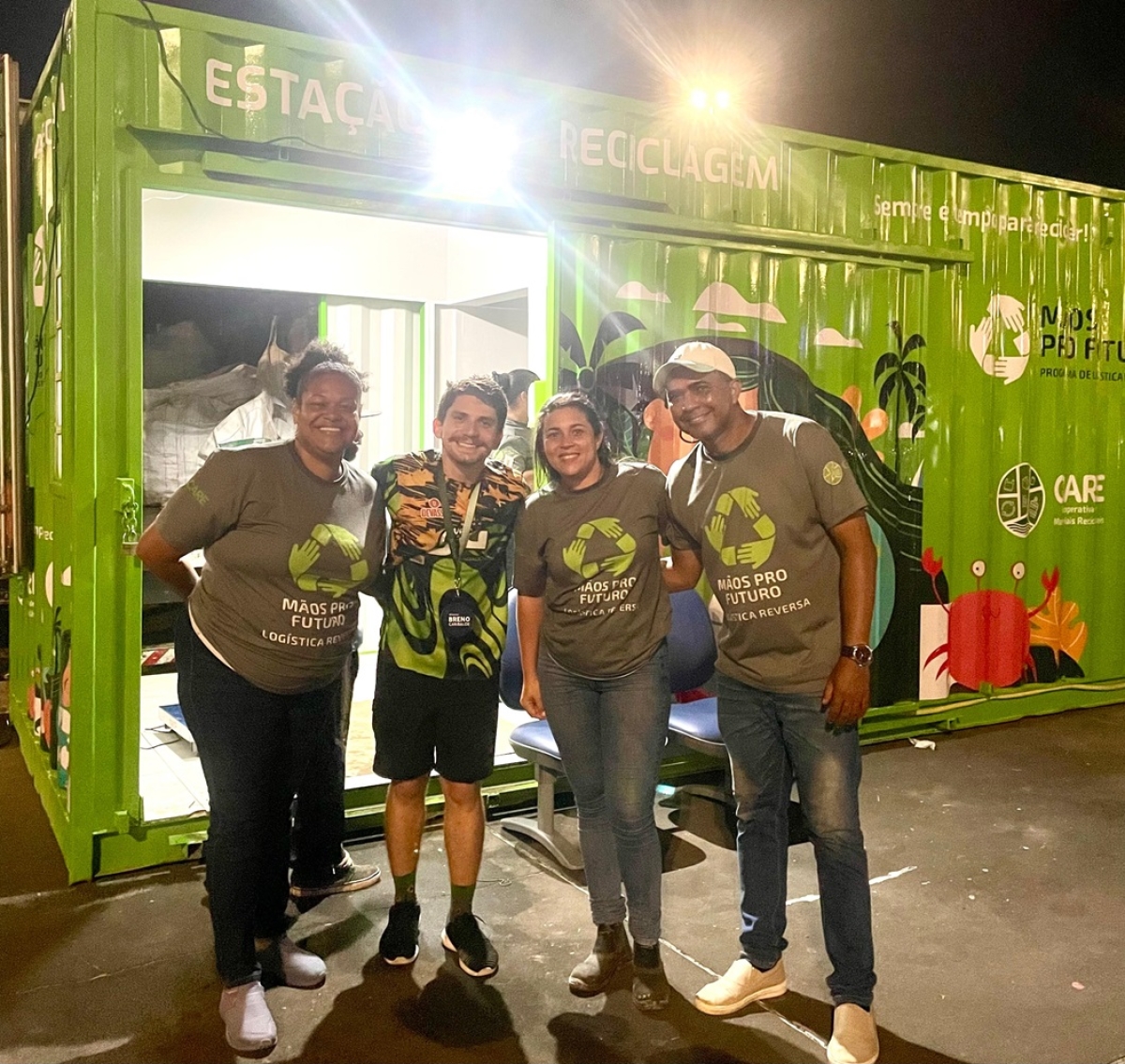 Reciclagem: Iniciativa de Breno Garibalde está sendo realizada no Verão Sergipe 2024 - Foto: Carol Paias
