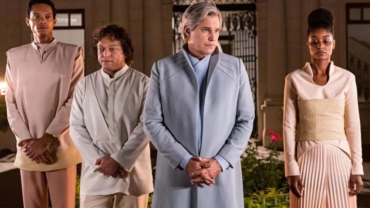 Nando Brandão, Fábio Lago, Edson Celulari e Aline Prado em "Nosso Lar 2: Os Mensageiros" - Foto: Star | Divulgação