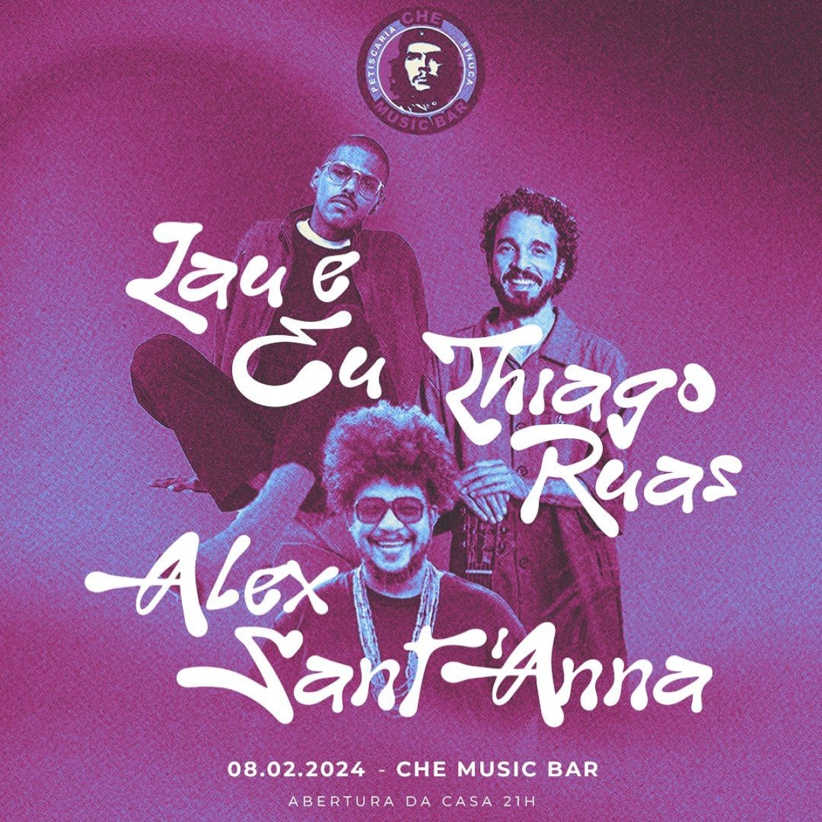 Thiago Ruas, Lau e Eu e Alex Sant´Anna fazem show em Aracaju - Cartaz: Julia Bezerra