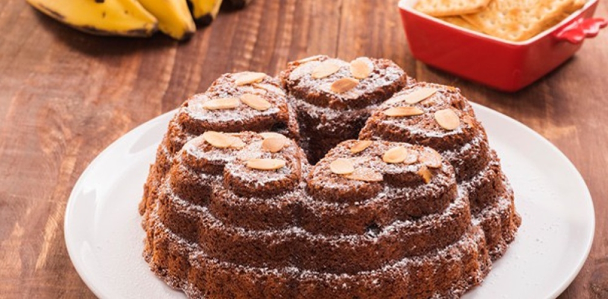 Bolo de Banana e Cracker Vitarella - Foto: Marca Vitarella | Divulgação Bolo de Banana e Cracker Vitarella - Foto: Marca Vitarella | Divulgação