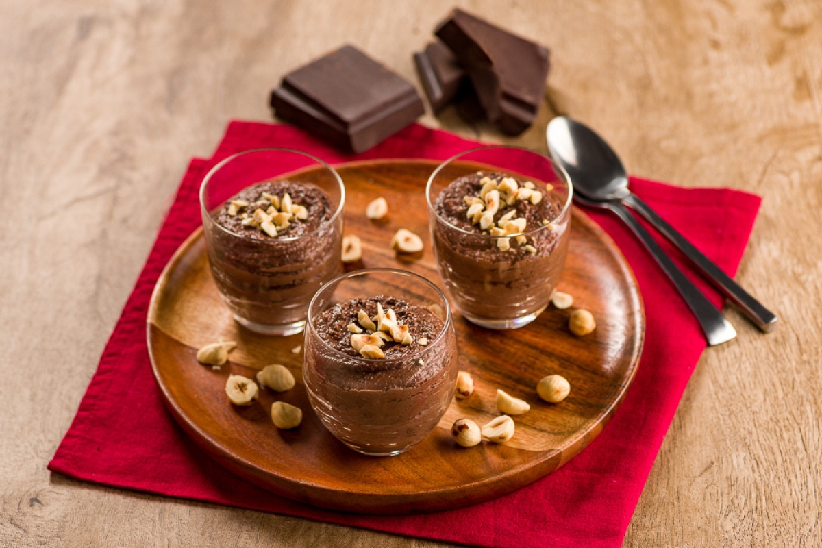 Mousse de Queijo Brie com chocolate e avelã - Foto: Divulgação | Marca Tirolez Mousse de Queijo Brie com chocolate e avelã - Foto: Divulgação | Marca Tirolez