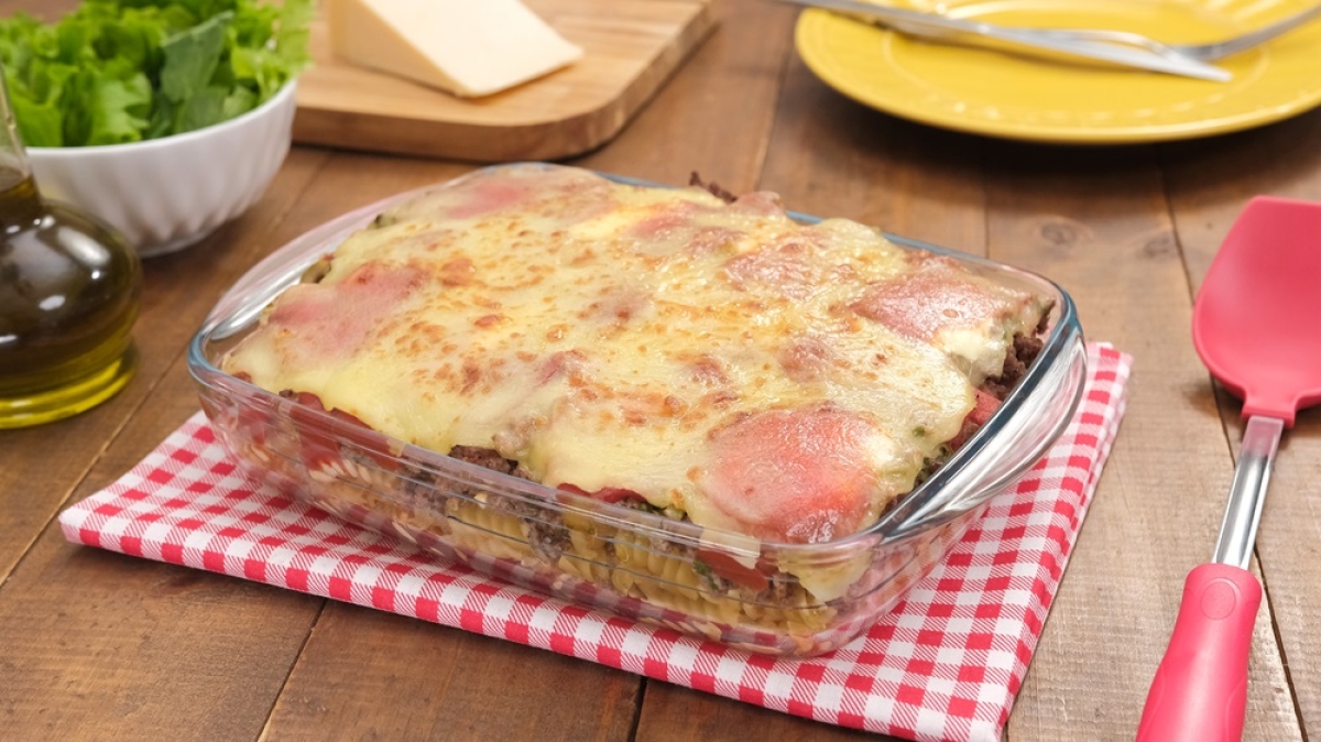 Macarrão de sêmola com carne moída ao forno Galo - Foto: Divulgação | Galo Macarrão de sêmola com carne moída ao forno Galo - Foto: Divulgação | Galo