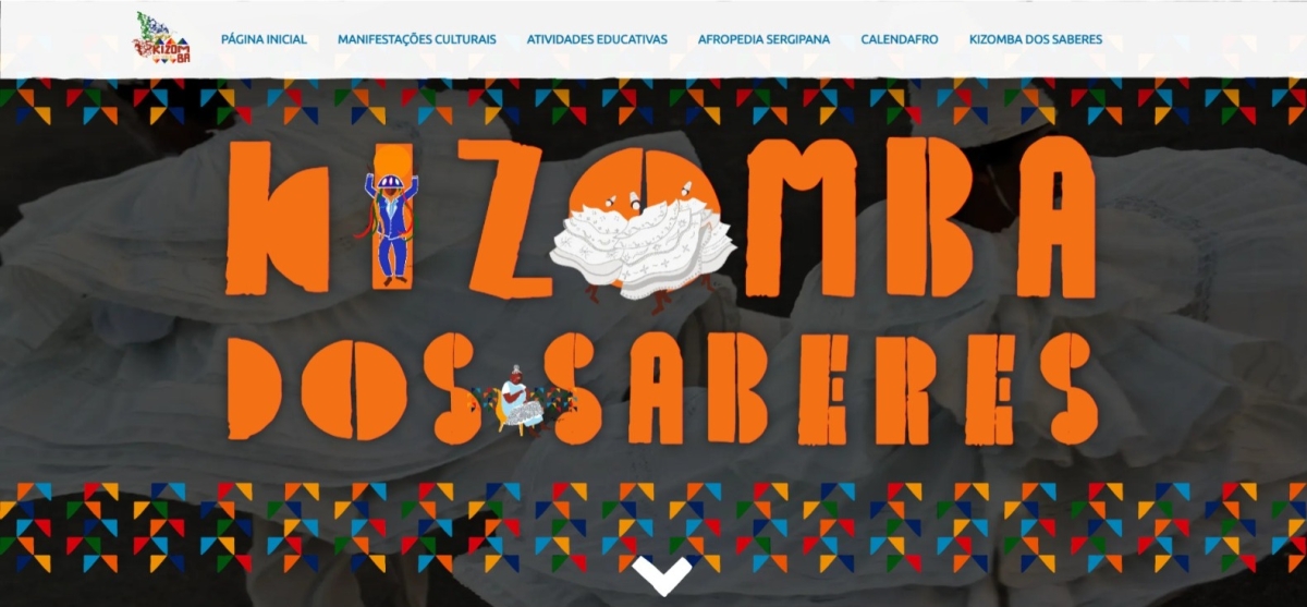 Home do site Kizomba dos Saberes - Imagem: Reprodução | Site Kizomba dos Saberes Home do site Kizomba dos Saberes - Imagem: Reprodução | Site Kizomba dos Saberes