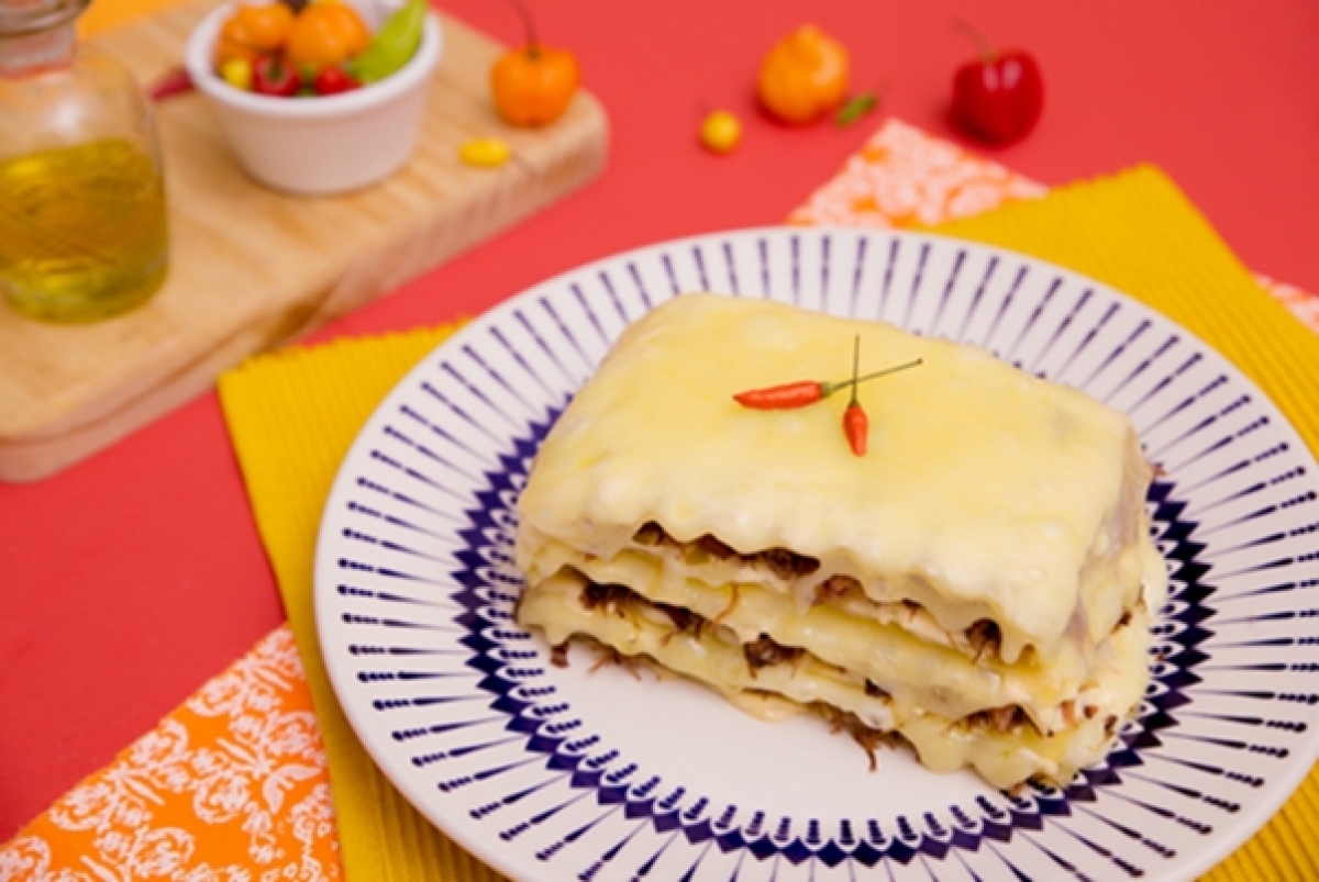 Lasanha de carne seca com molho branco - Foto: Marca Fortaleza | Divulgação Lasanha de carne seca com molho branco - Foto: Marca Fortaleza | Divulgação