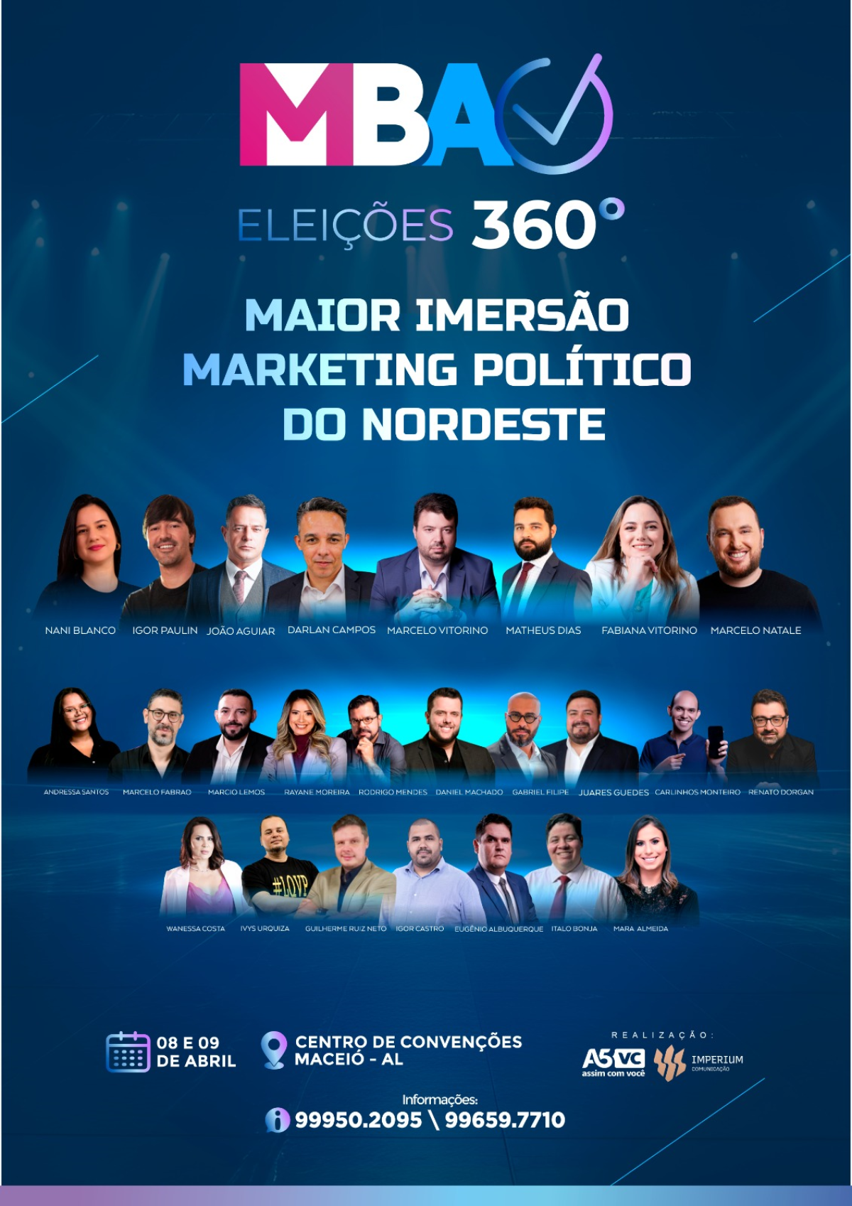 Em abril: Maceió será sede da maior mentoria de marketing político do Nordeste Maceió vai sediar o maior encontro de estrategistas eleitorais de Alagoas - Imagem: Divulgação
