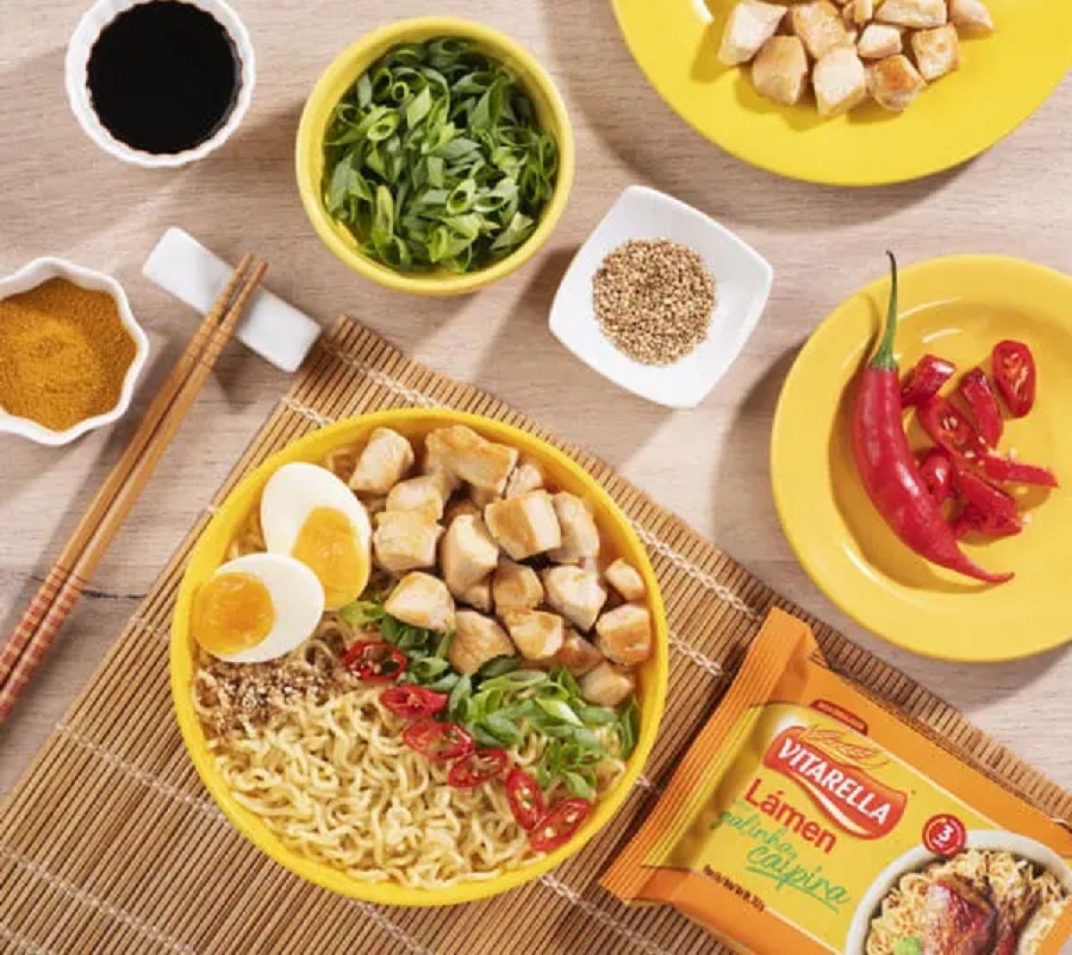 Lámen com Frango Oriental - Foto: Divulgação/Marca Vitarella
