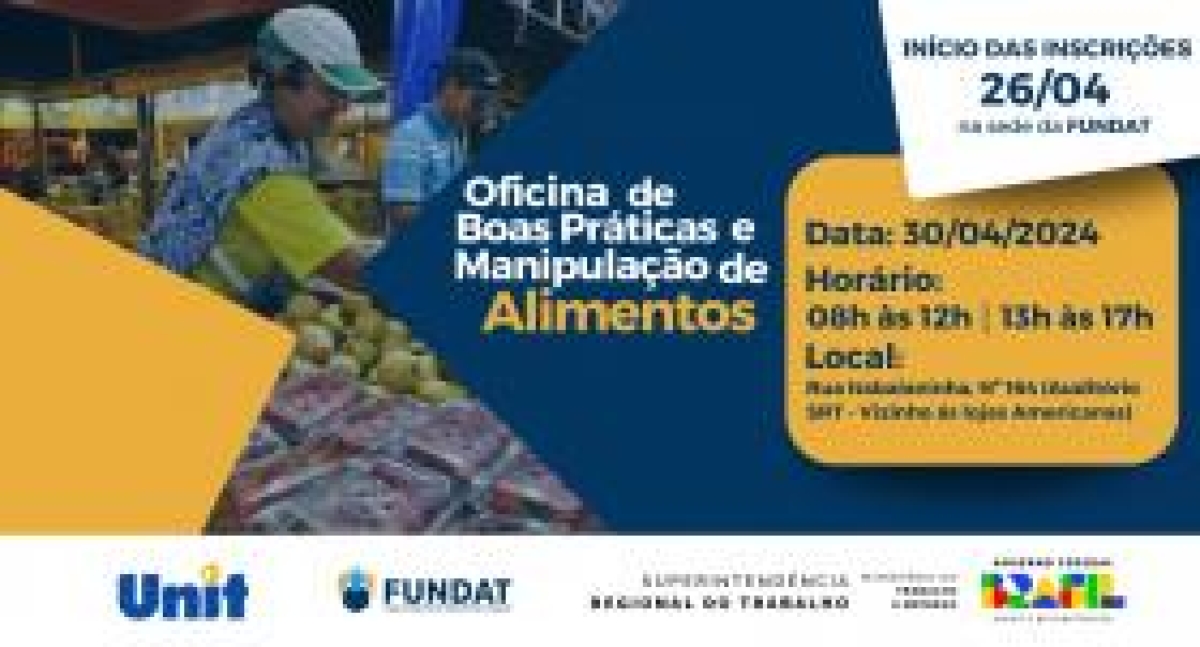 Prefeitura oferta 80 vagas para oficina de Manipulação de Alimentos - Foto: Divulgação/Ascom/Fundat
