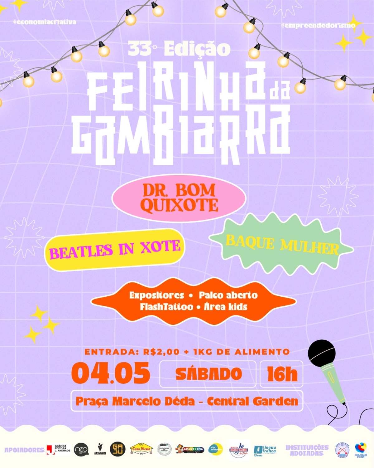 Feirinha da Gambiarra será realizada no próximo sábado, 4, no Central Garden - Foto: Divulgação/Obará Comunicação Integrada
