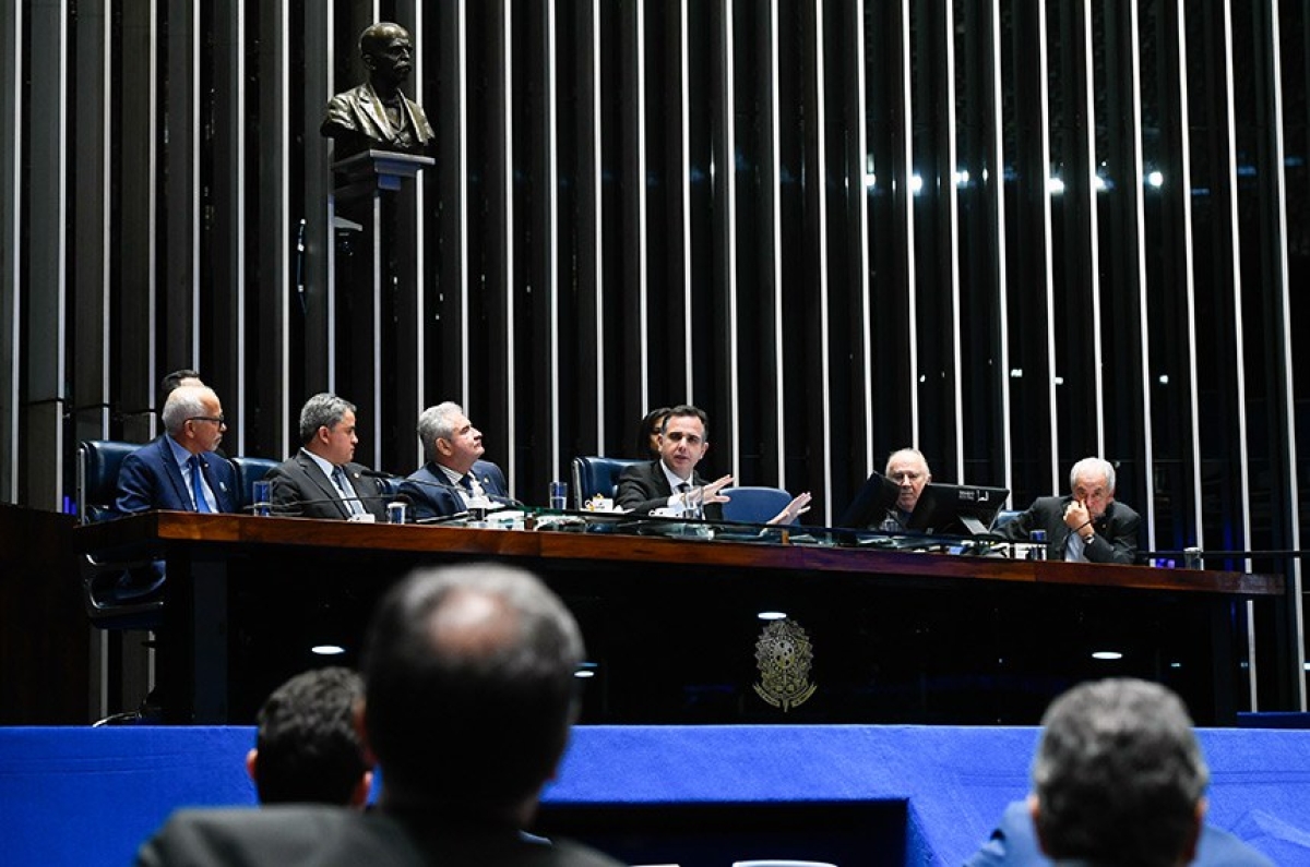 Pacheco propôs reunir demandas dos municípios para resolver desoneração e dívidas - Foto: Marcos Oliveira/Agência Senado