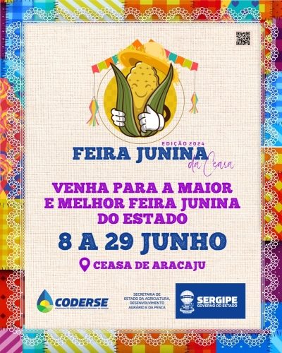 Feira Junina da Ceasa Aracaju acontece de 8 a 29 de junho - Imagem: Ascom Coderse