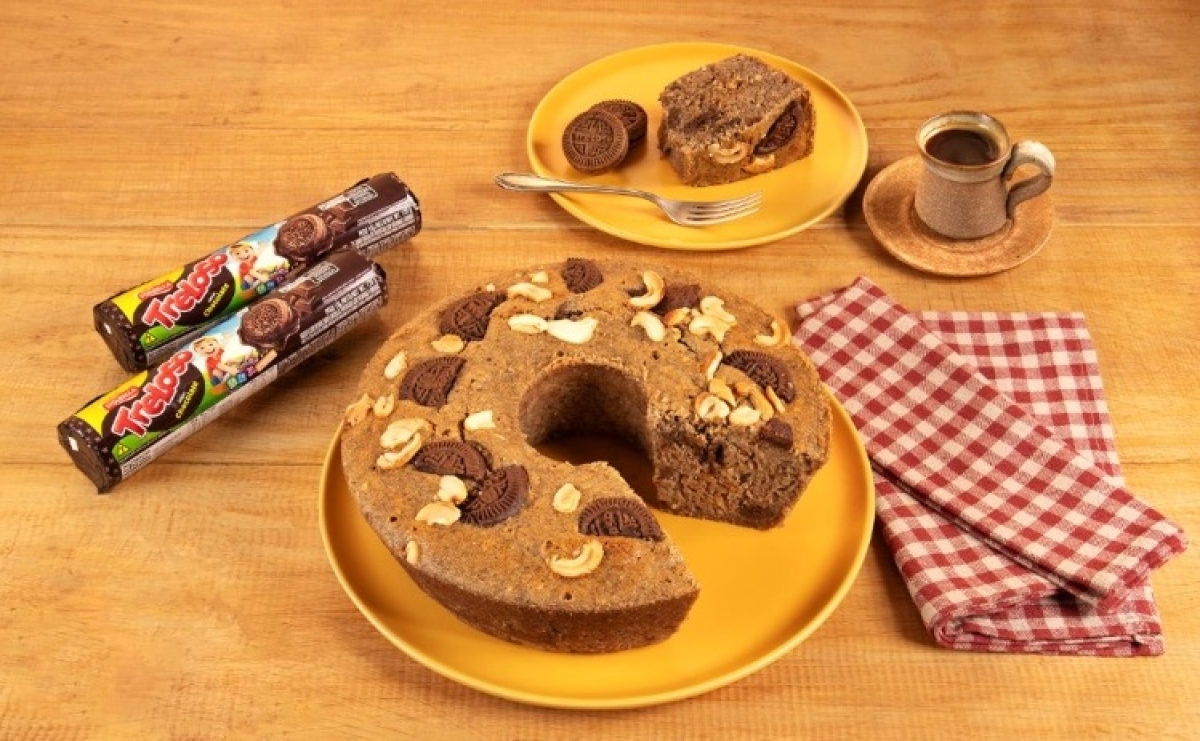 Bolo Pé-de-Moleque com Treloso de Chocolate - Foto: Divulgação - Marca Treloso