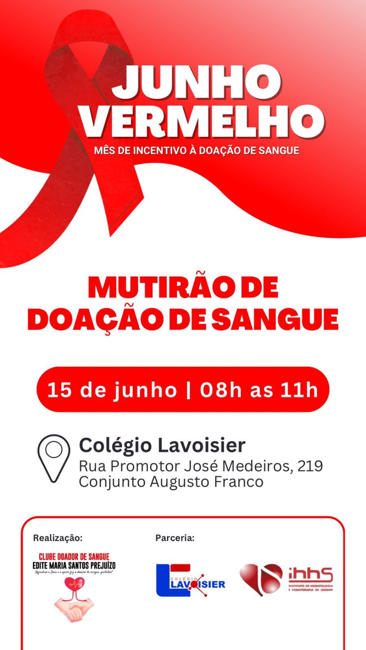 Mutirão de Doação de Sangue acontece neste sábado - Foto: Divulgação
