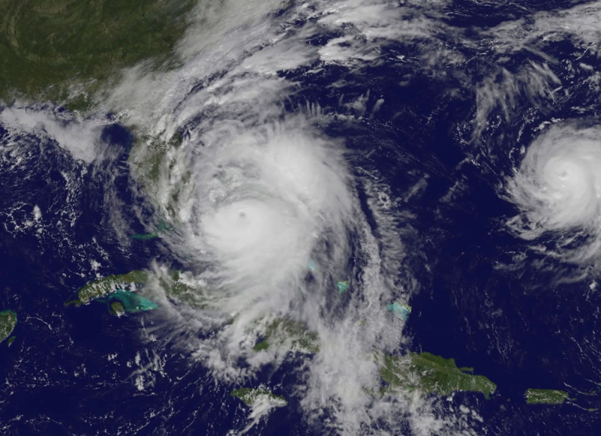 Vista aérea do furacão Matthew, no Haiti, em 2016 - Imagem: NASA/ Goddard