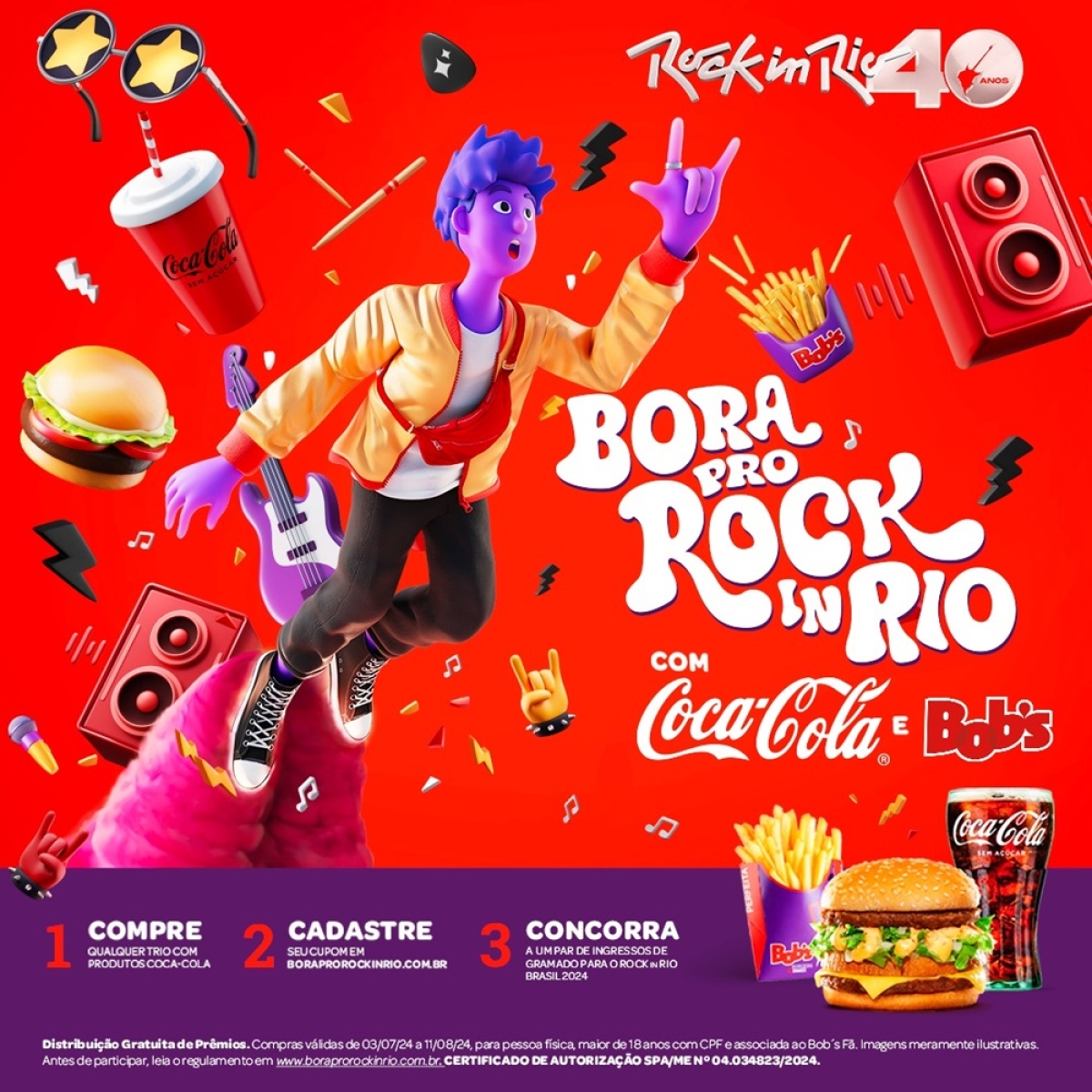 Coca-Cola e Bob�??s se unem para levar fãs ao Rock in Rio - Foto: Divulgação