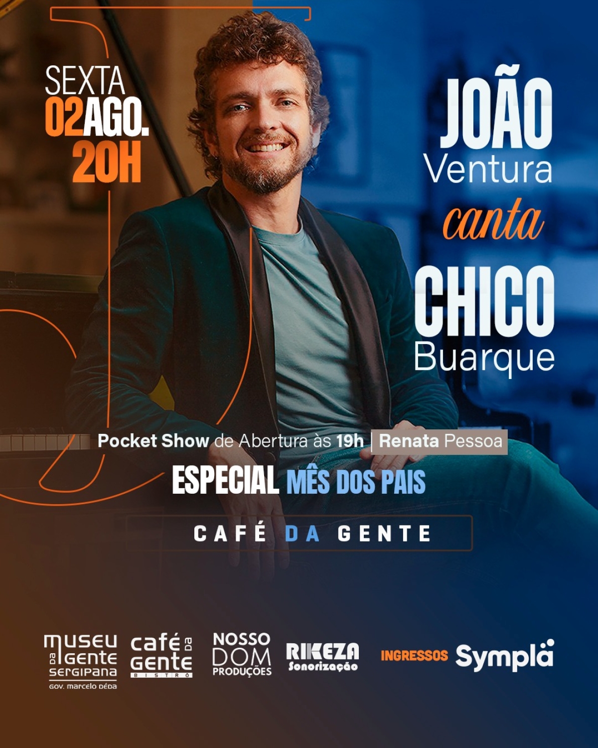 Espaço Cultural do Café da Gente Sergipana Inicia Mês dos Pais com Show de João Ventura - Foto: Divulgação/Assessoria
