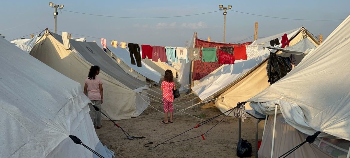 O acampamento de refugiados de Khan Younis, no sul da Faixa de Gaza: rotina de conflitos e deslocamentos forçados - Foto: OMS/ONU News
