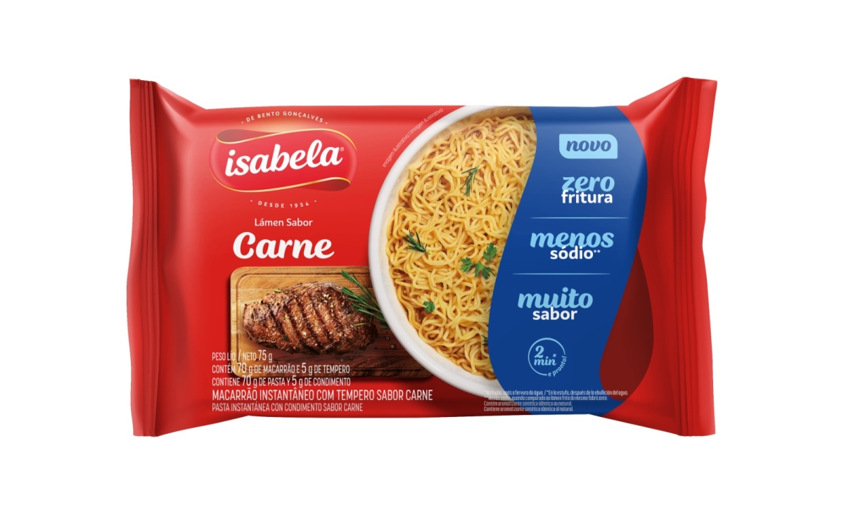 Em nova campanha, com mote "quem não conhece tá frito", Isabela comunica linha de lámen zero fritura - Foto: Divulgação/Assessoria
