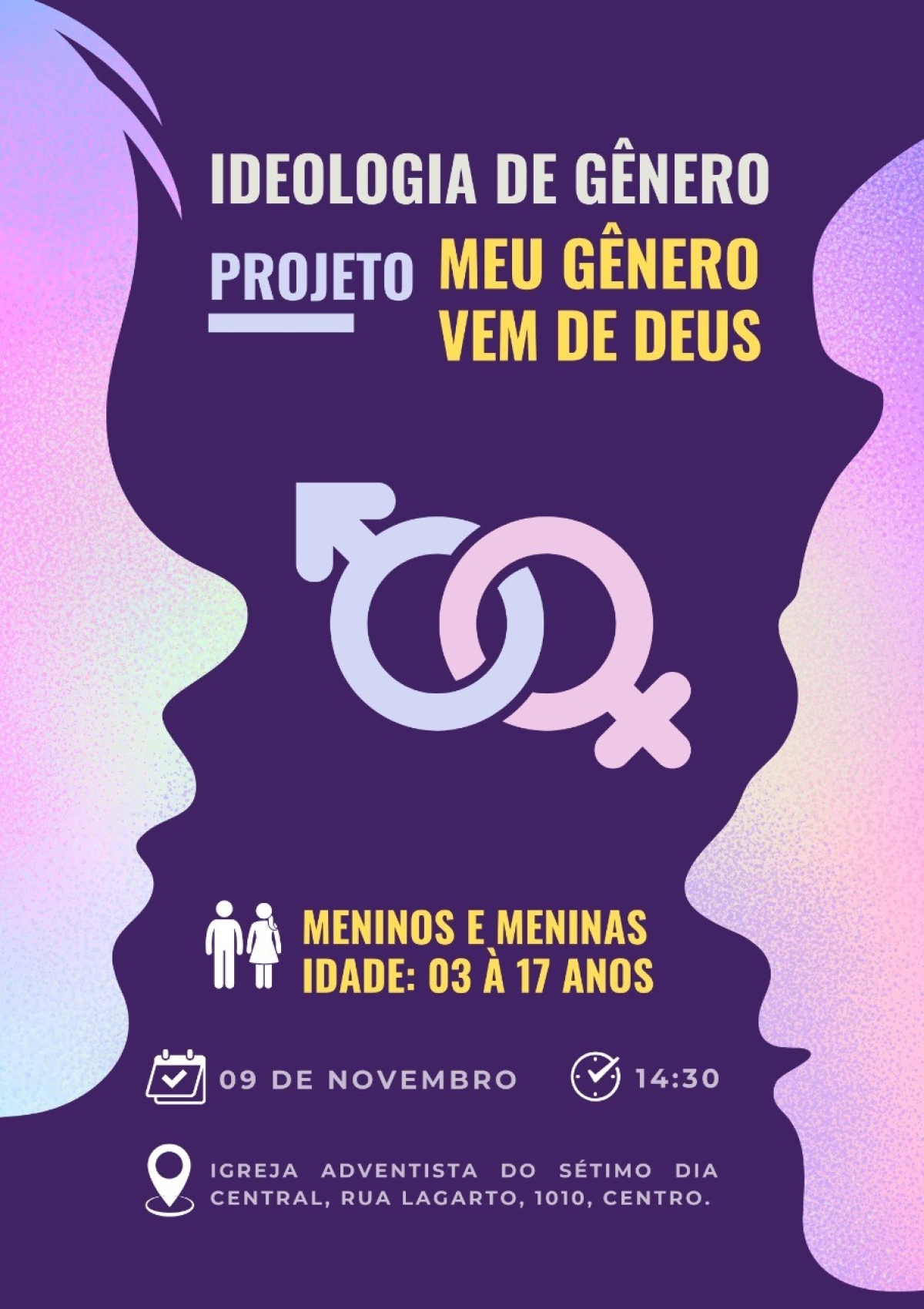 Ideologia de Gênero - Projeto: "Meu Gênero vem de Deus" - Foto: Divulgação
