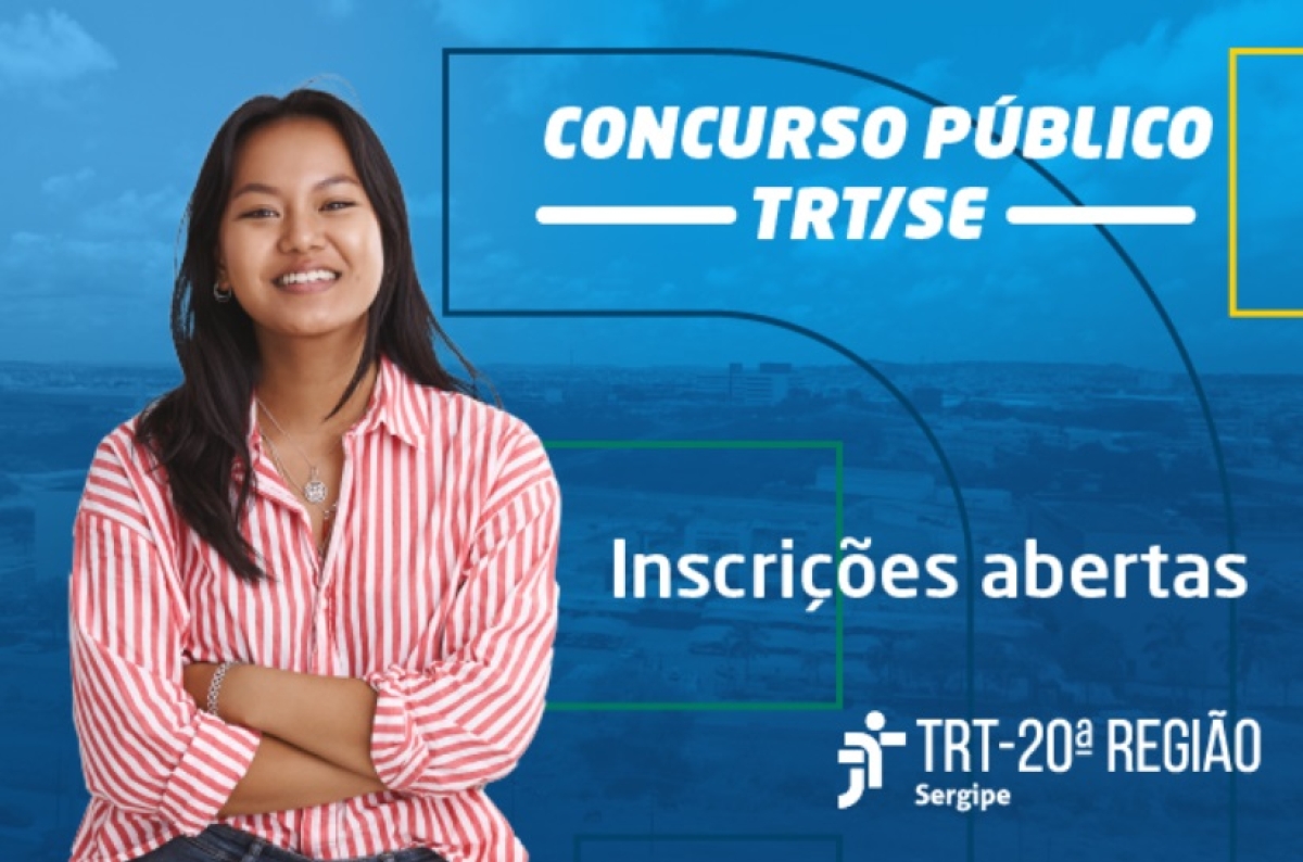 Inscrições abertas até 17/10 - Imagem: TRT SE
