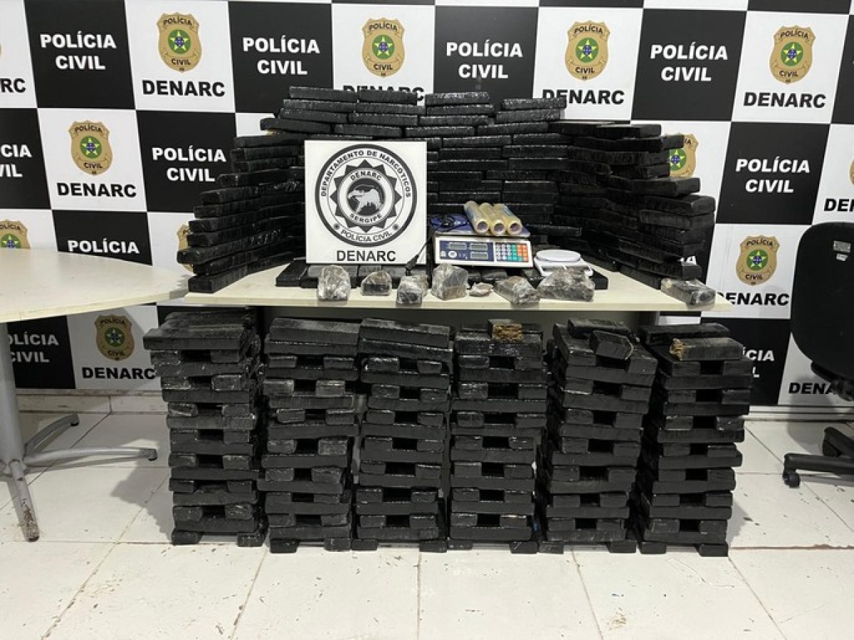 198kg de maconha são apreendidos na zona rural de Salgado - Foto: Reprodução
