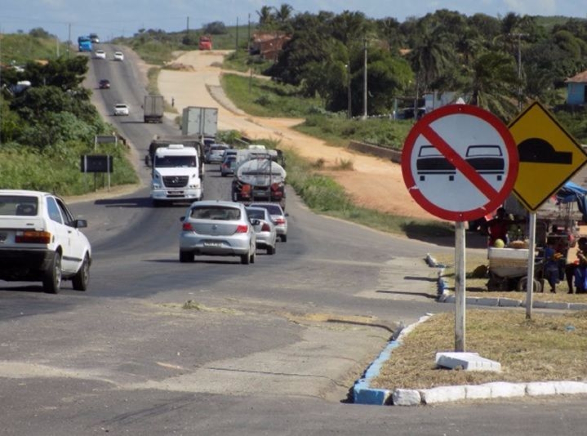 Trecho da rodovia no municpio de Maruim (SE) (Foto: BR-101 NE)