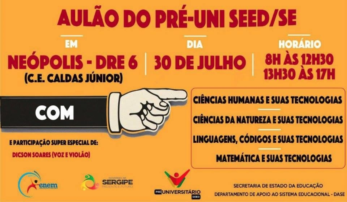 Alunos do Baixo So Francisco tero aulo preparatrio para o Enem neste sbado, 30 O Pr-universitrio tem por finalidade oportunizar aos alunos concluintes do ensino mdio e egressos da rede pblica de ensino melhores condies de acesso ao ensino super