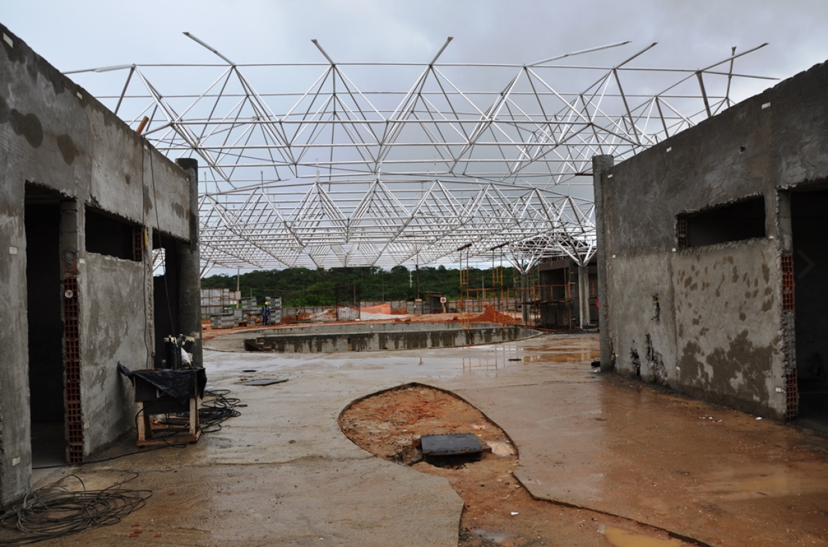 Proinveste: obras do Centro Especializado em Reabilitao para Deficientes esto 65% concludas (Foto: Jorge Reis/Seinfra/SE)