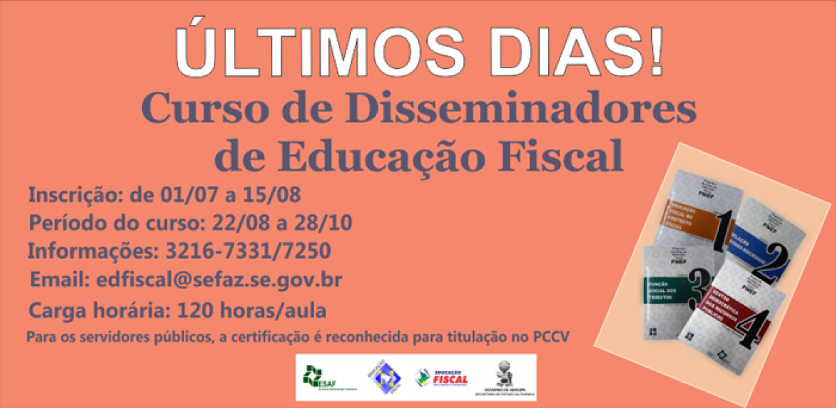 Inscries para disseminadores de Educao Fiscal encerram na segunda, dia 15 (Foto: Divulgao/Sefaz/SE)