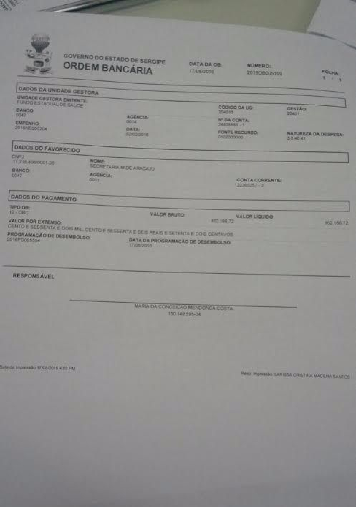 SES/Sergipe paga antecipado � SMS Aracaju o recurso que deve ser destinado ao Hospital S�o Jos� (Imagem: SES/SE)