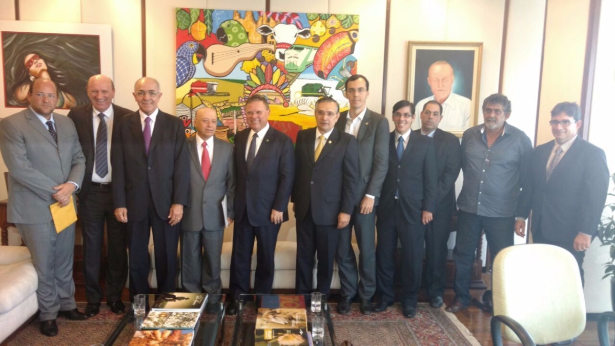 Ministro da Agricultura recebe produtores de milho sergipano (Foto: Assessoria Georgeo Passos)