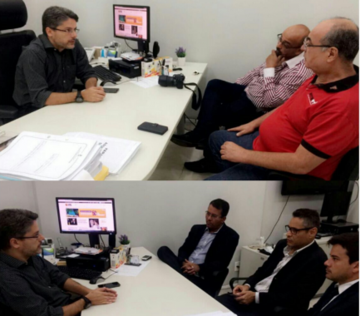 Delegado Geral recebe sindicatos de Jornalistas e Radialistas de Sergipe (Imagem: SSP/SE)